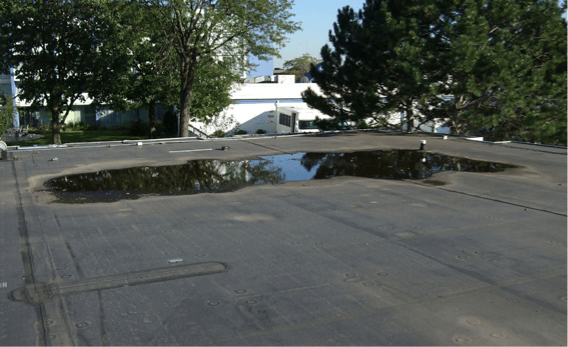 5 Common Causes for Flat Roof Ponding Areas - RoofSlope