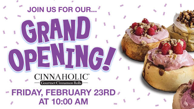 Cinnaholic Gourmet Cinnamon Rolls announces grand opening date for ...